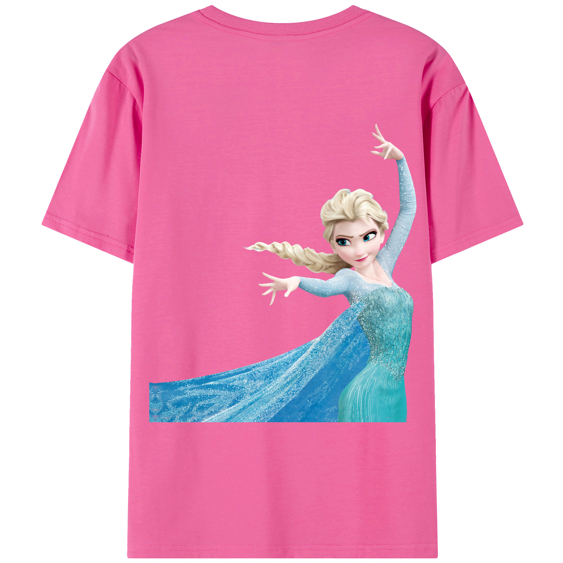 （画像用） アナと雪の女王 アンナ エルサ Frozen Anna Elsa レディース半袖Tシャツ(バックプリント)